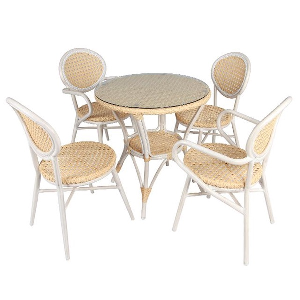Tables de salle à manger extérieures pour patio de restaurants d'hôtel【RC--30060-TT】